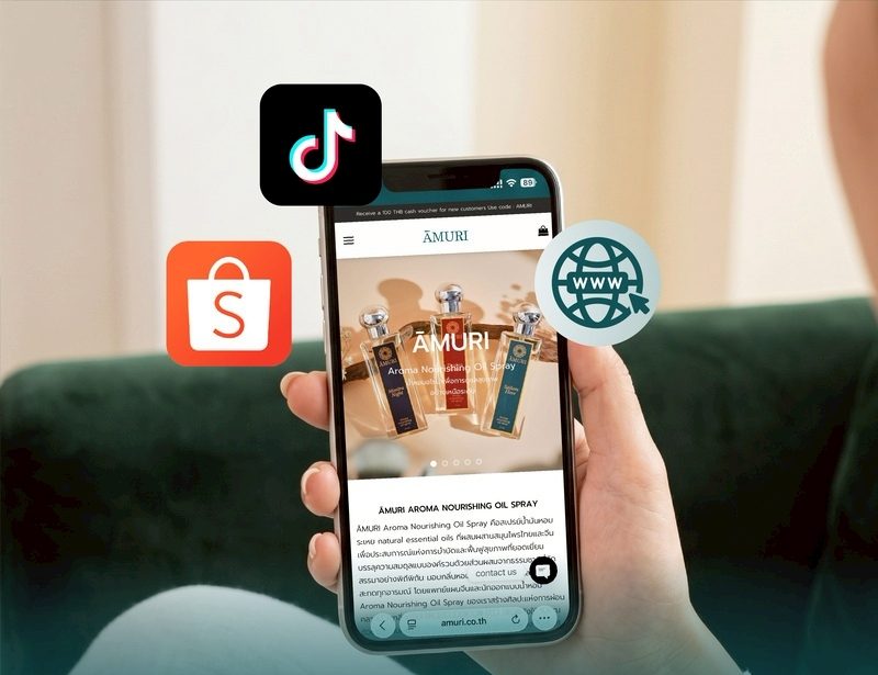 สั่งซื้อ AMURI ได้ทั้งเว็บไซต์ Shopee และ TikTok Shop